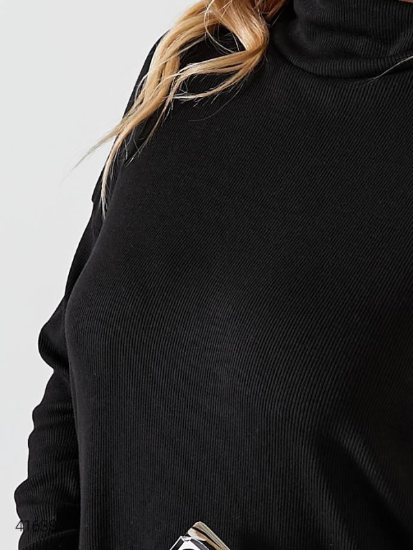 Костюм жіночий в рубчик 41638 чорний  фото 2 фото 3