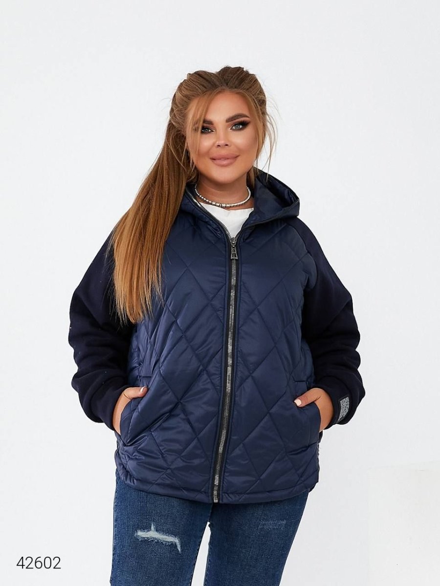 Женская демисезонная куртка больших размеров 42602 синий
