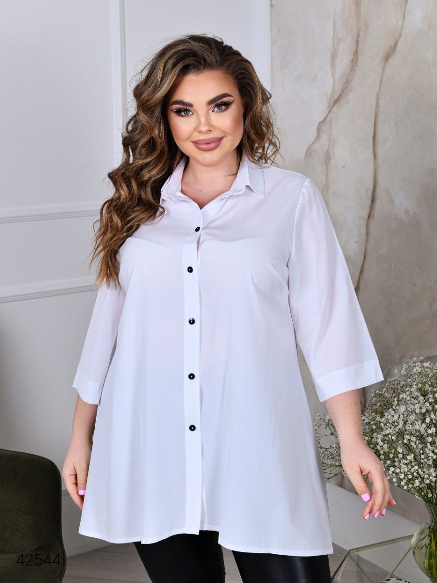Жіноча сорочка великих розмірів 42544 білий