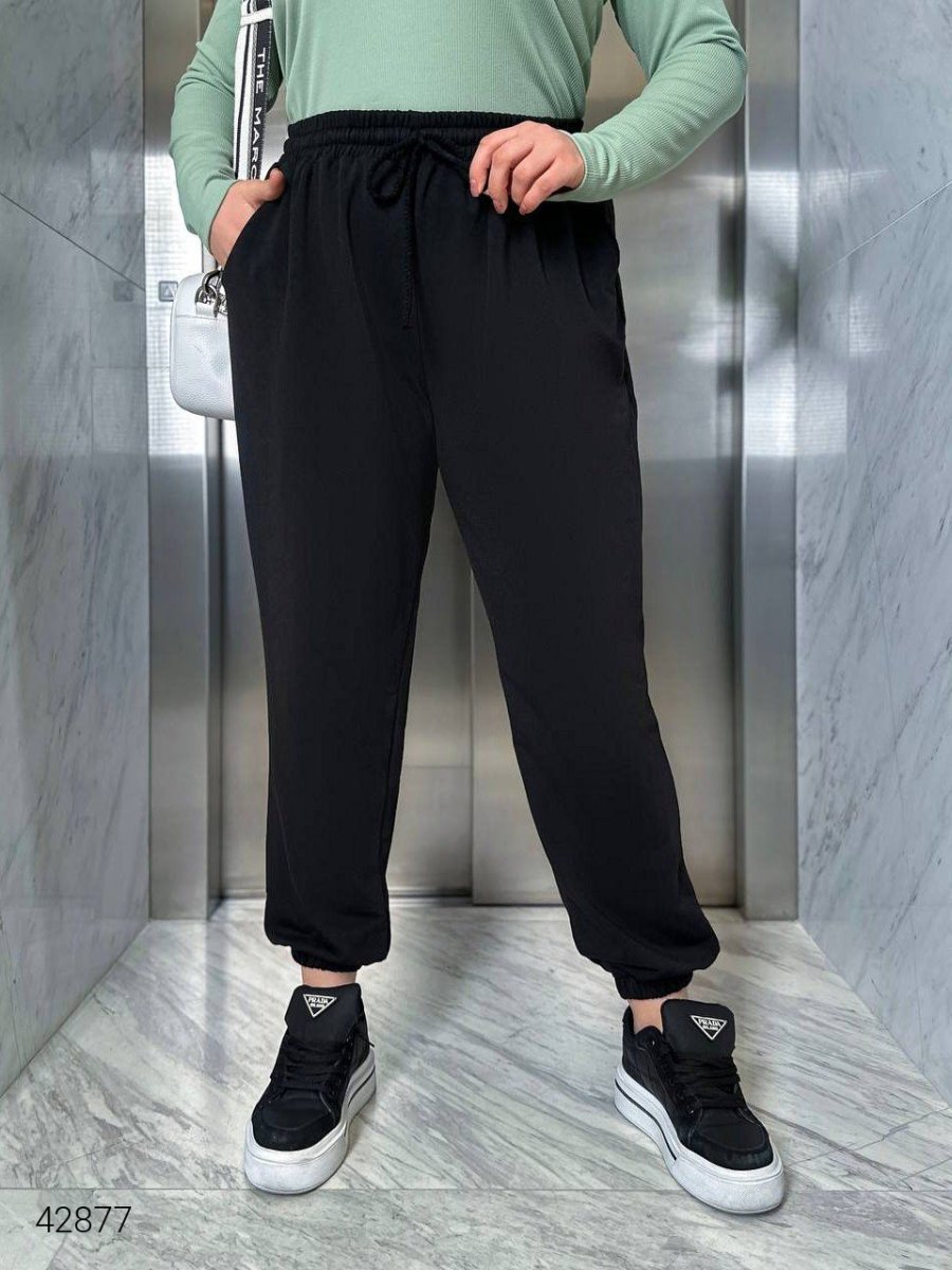 Жіночі штани великих розмірів 42877 чорний